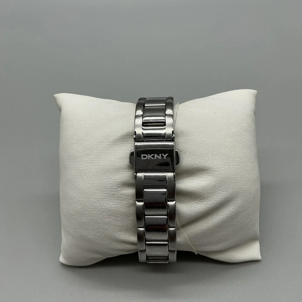 DKNY NY-8485 Women Watch 29mm MOP Dial Crystal Bezel Stainless New Battery 6.25